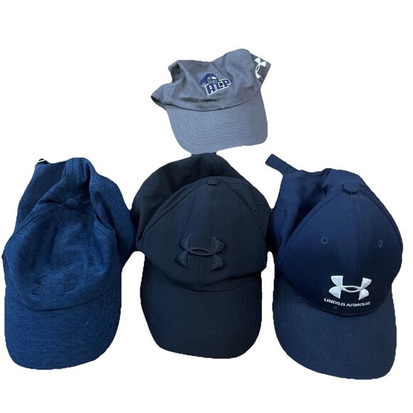 Under armour Other - Lot Of 4 Under Armour Caps - Men’s OSFA & L/XL Blue/ Black/grey